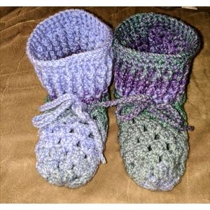 Crochet Granny Bootie Slippers Size 7-8